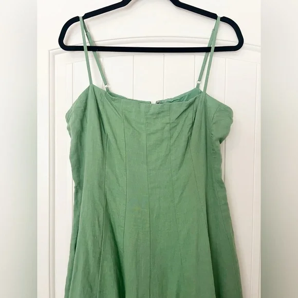 NWT J.Crew Seamed Flare Midi Dress in Linen - Picture 4 of 9